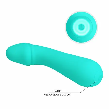 Pretty Love Cetus Fleksibilni silikonski vibrator Aqua Green USB 12 režima