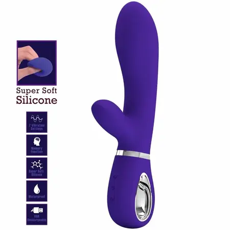 Pretty Love Thomas Višenamenski silikonski vibrator Purple 7 režima