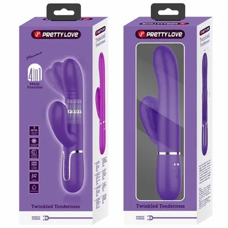 Pretty Love Višenamenski G-Spot vibrator Purple USB Punjiv 29cm