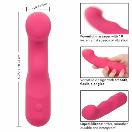 CalExotics Pixies Curvy Pink Fleksibilni silikonski lični masažer