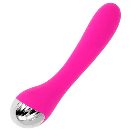 OHMAMA Flexible Silicone Vibrator Pink 19 cm USB Rechargeable