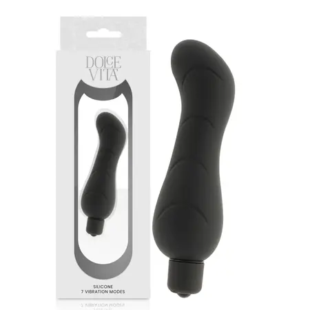 Dolce Vita G-Spot Intimni Uređaj Crni Silikon 7-Režima Kompaktni 122mm