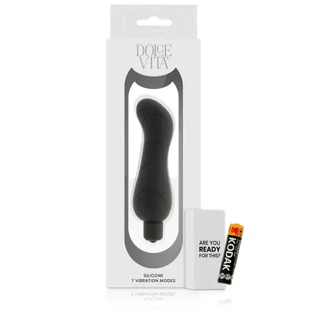 Dolce Vita G-Spot Intimni Uređaj Crni Silikon 7-Režima Kompaktni 122mm