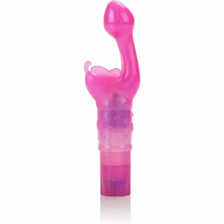 CalExotics Kiss Butterfly Kiss Roze - Višebrzinski Intimni Masažer 7 cm