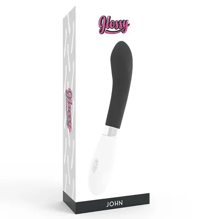 GLOSSY John Curve Crni - Intimni Silikonski Vibracioni Uređaj 12cm