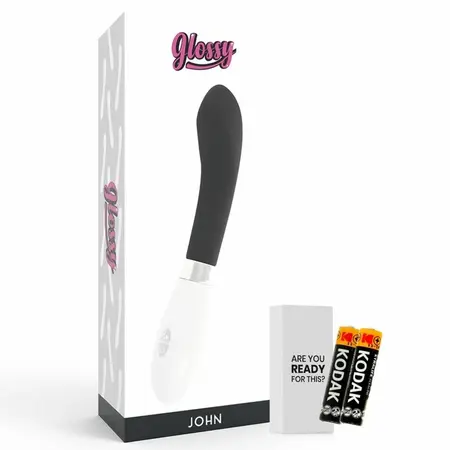GLOSSY John Curve Crni - Intimni Silikonski Vibracioni Uređaj 12cm