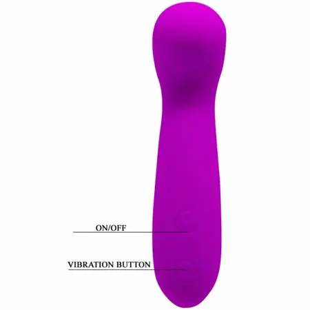Pretty Love Hiram Silicone Wand - 30 Modes, USB Rechargeable, Purple