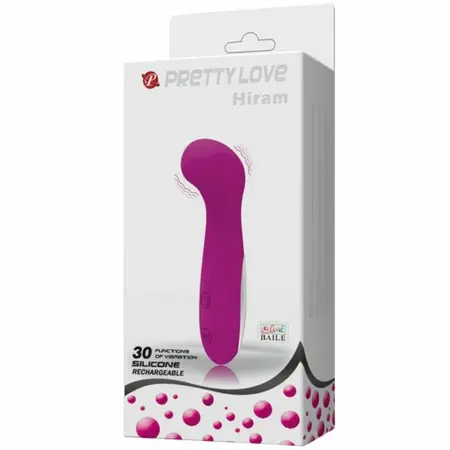 Pretty Love Hiram Silicone Wand - 30 Modes, USB Rechargeable, Purple
