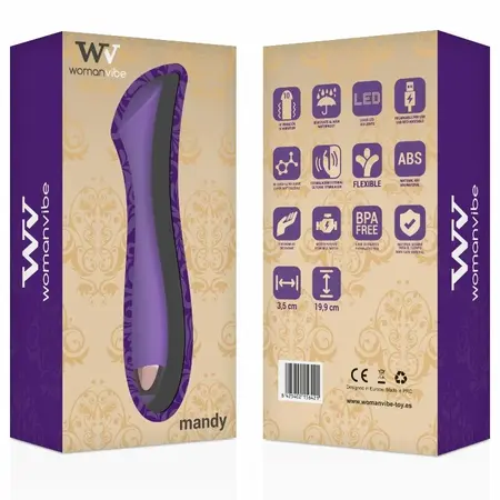 Womanvibe Mandy K-Point Dvostruki Motor Punjivi Fleksibilni Masažer 19.9cm