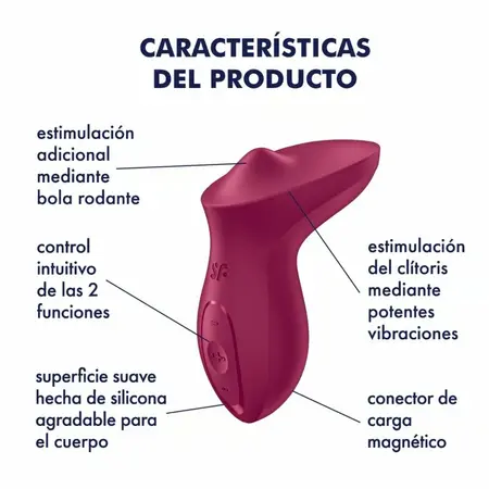 Satisfyer ExciteRrr Intimni Uređaj za Polaganje Berry, 10 Režima, Vodootporan