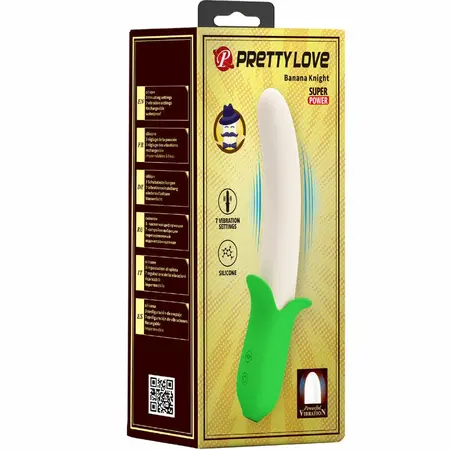 Pretty Love Banana Knight intimni silikonski uređaj 7 režima svetlozelena