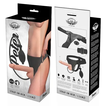 Harness Attraction RNES Peter intimni sistem sa naduvavajućim elementom 18cm crni