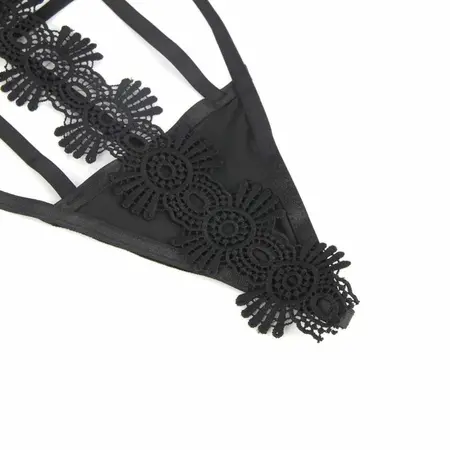 Subblime Strappy Lace teddy S/M – elegantni podesivi čipkani bodi