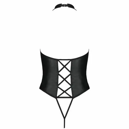 PASSION Nancy eko kožni body L/XL – moderan strappy dizajn