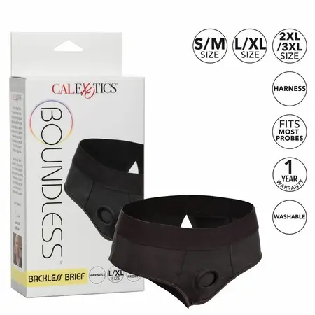 CalExotics Boundless Backless Brief S/M - Comfort Harness Underwear