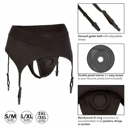 CalExotics Boundless L/XL Tanga Pojas sa Podvezicama - Podesiva podrška