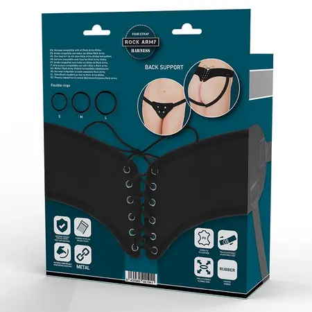 RockArmy Podesivi Pojas Set sa Fleksibilnim Silikonskim Prstenovima, PU Koža