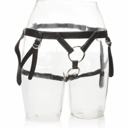 CalExotics Her Royal Harness The Dutchess Adjustable Leather System One Size