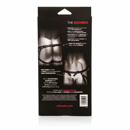 CalExotics Her Royal Harness The Dutchess Adjustable Leather System One Size