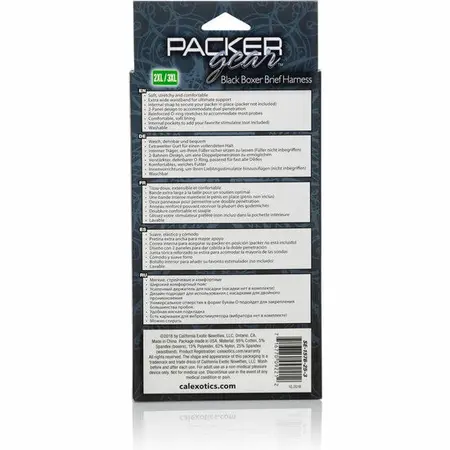 CalExotics Packer Gear Black Boxer Harness - Wide Waistband Support System