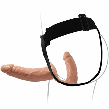 Baile Ultra Passionate Double Model with Adjustable Harness, Natural, TPR