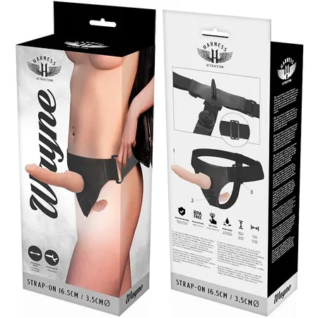 Harness Attraction Wayne Dvostruki Sistem Za Intimne Odnose 16.5 cm Crna