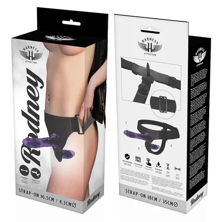 Harness Attraction Rodney Vibrirajući Dvostruki Sistem 18 cm Crni Pojas