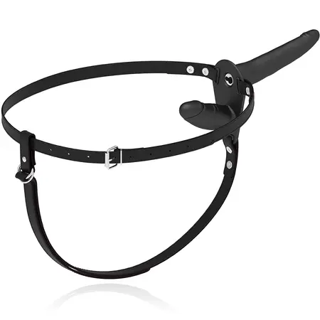 Fetish Submissive Podesivi Pojas Dvostruki Motor Crni Silikonski Sistem 15/8cm