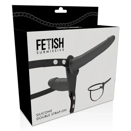 Fetish Submissive Pojas Crni - Podesivi Dvostruki Sistem Dodataka, Silikon