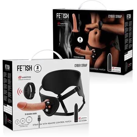 Fetish Submissive Cyberstrap Adjustable Harness Set with Remote Vibration 17.5 cm
