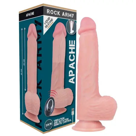 RockArmy Apache Premium Tečni Silikon Vibe Set Sa Pojasom, 20.5 cm, Daljinski