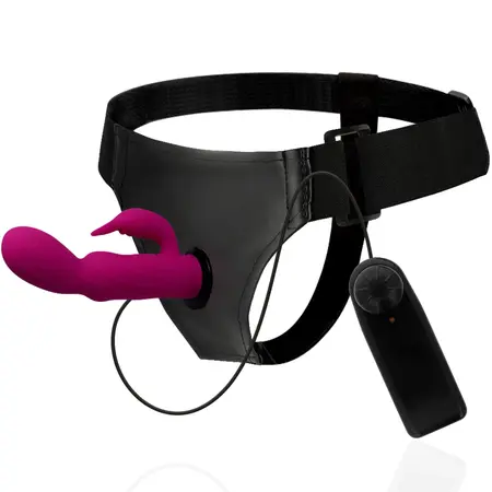 Harness Attraction Vincent Rabbit Vibrator Sistem 15x4 cm Crna