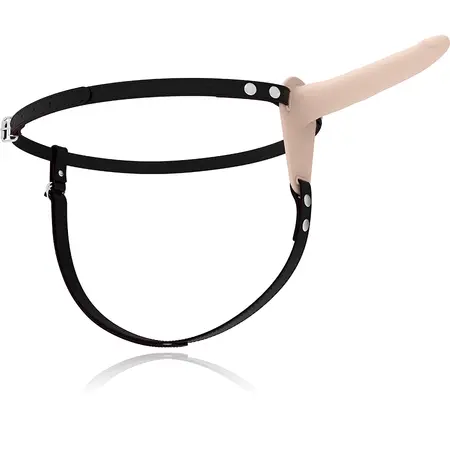 Fetish Submissive Silikonski Strap Sistem 15 cm Flesh - Vibrirajući, Podesiv