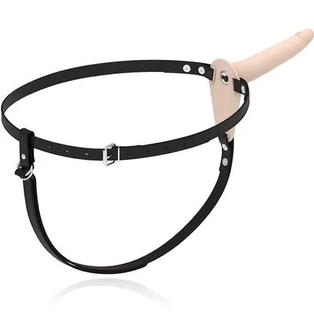 Fetish Submissive Silikonski Strap Sistem 15 cm Flesh - Vibrirajući, Podesiv