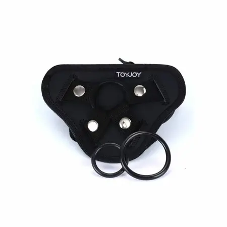 Get Real Podesivi Strap-On Pojas Crni - Univerzalno Prijanjanje, 3 Silikonska Prstena