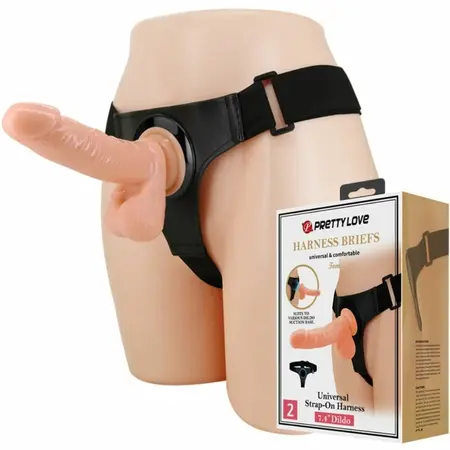 Pretty Love Tom 20 cm Universal Strap Harness Set, Neutral Tone
