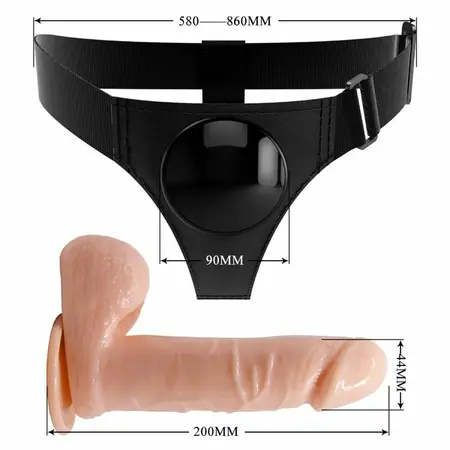 Pretty Love Tom 20 cm Universal Strap Harness Set, Neutral Tone