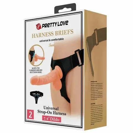 Pretty Love Tom 20 cm Universal Strap Harness Set, Neutral Tone