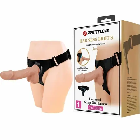 Pretty Love Jerry Universal Harness Briefs Set 21.8 cm, Beige, Adjustable Fit