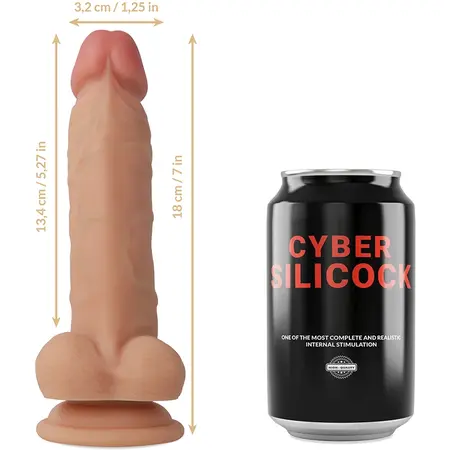 CYBERSILICOK Jude Liquid Silicone Intimni Sistem 18 cm + 3 Prstena Set