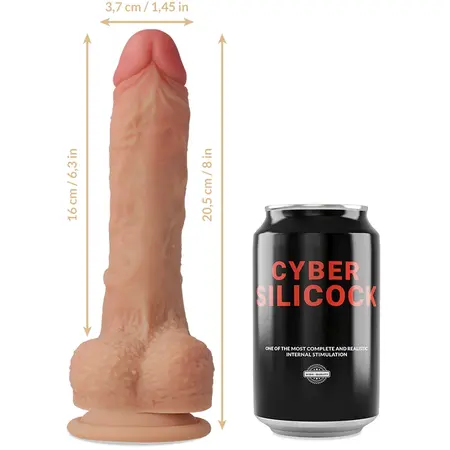 CYBERSILICOCK Connor Liquid Silicone Strap-On Set sa Pojasom i 3 Prstena 20.5 cm