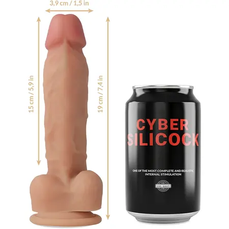 CYBERSILICOCK Oliver Liquid Silicone Intimate System 19cm + Harness & 3 Rings