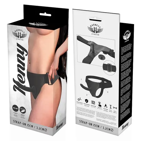 Harness Attraction Kenny Silikonski Sistem Podesivi 15 cm Crni Pojas