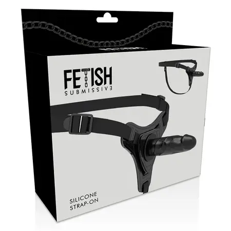 Fetish Submissive Silikonski Pojas Crni 15cm - Podesivi Udobni Sistem