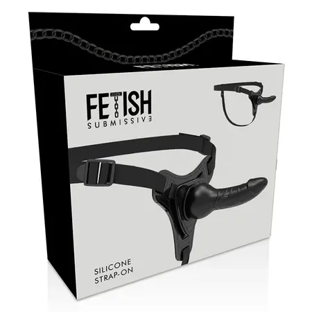 Fetish Submissive Silikonski Intimni Pojas Crni 16 cm Podesivi Kaiš