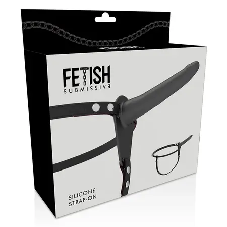 Fetish Submissive Silikonski Pojas Crni 15 cm - Podesivo Udobno Prijanjanje