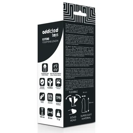 Addicted Toys Extend 18 cm Anatomski rukav - Podesivi produživač dužine