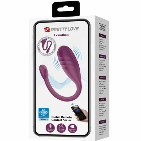 Pretty Love Leviathan Aplikacijom kontrolisani intimni uređaj Ljubičasti silikon