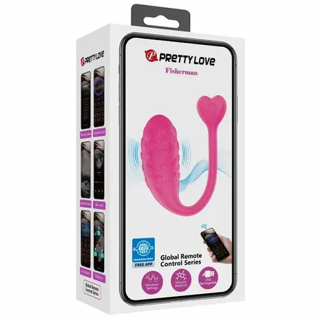 Pretty Love Fisher Pink App-Controlled Vibrating Smart Egg, 12 Modes