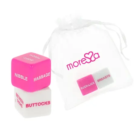 Moressa Set Igre sa Kockicama Engleski - Smola, 2 Kockice i Satenska Torba, 2cm
